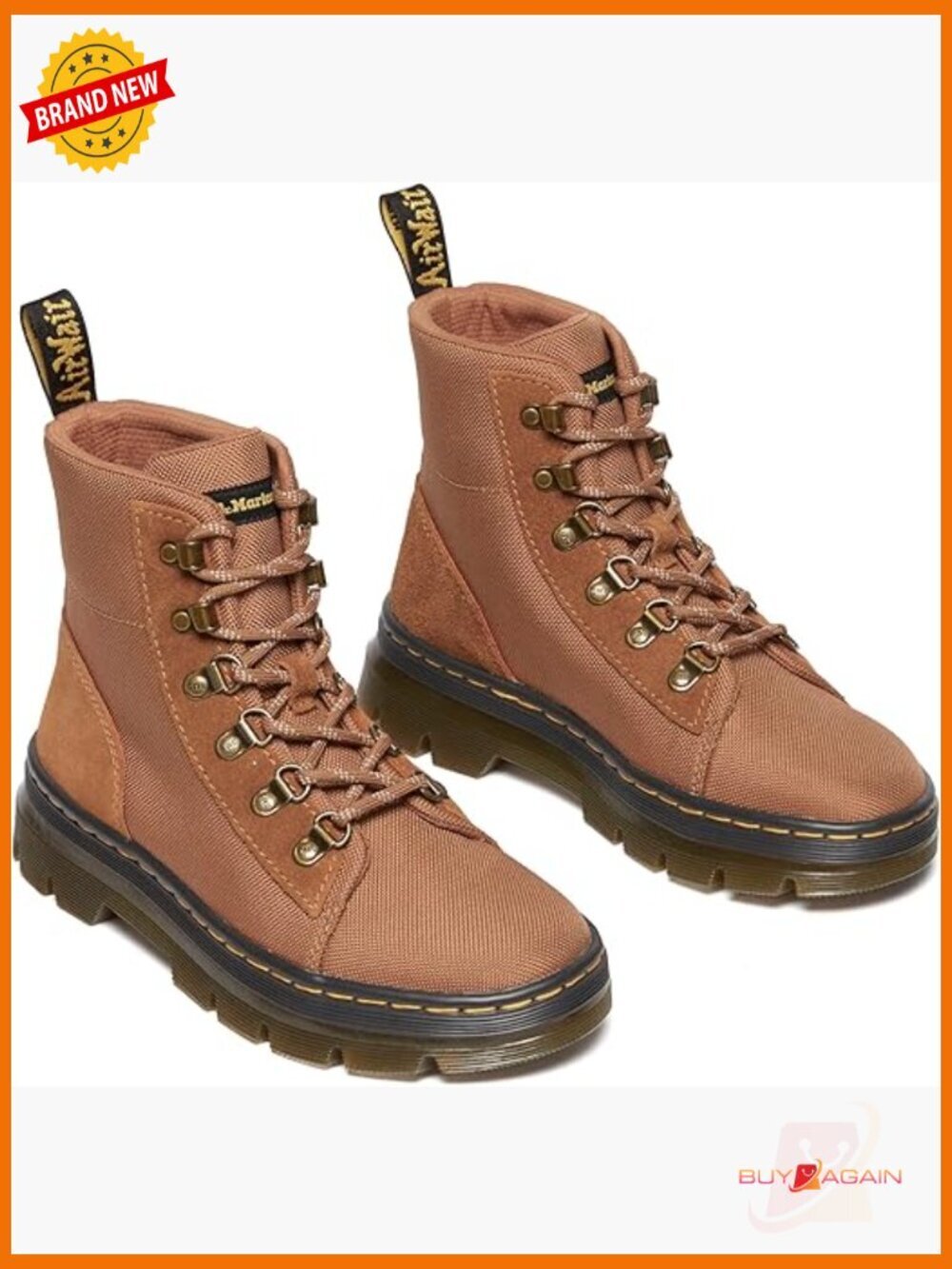 Women's Combat Boots Ankle High Leather Lace Up Flat Heel